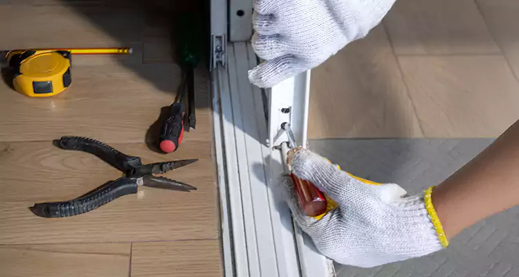 Backyard Sliding Door Track Repair in Riverview, FL